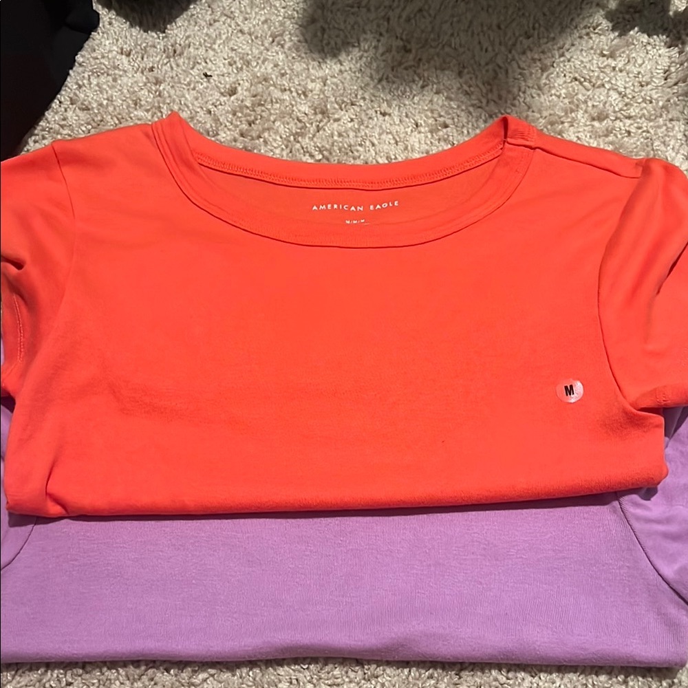 American Eagle Outfitters Vibrant Orange Tee